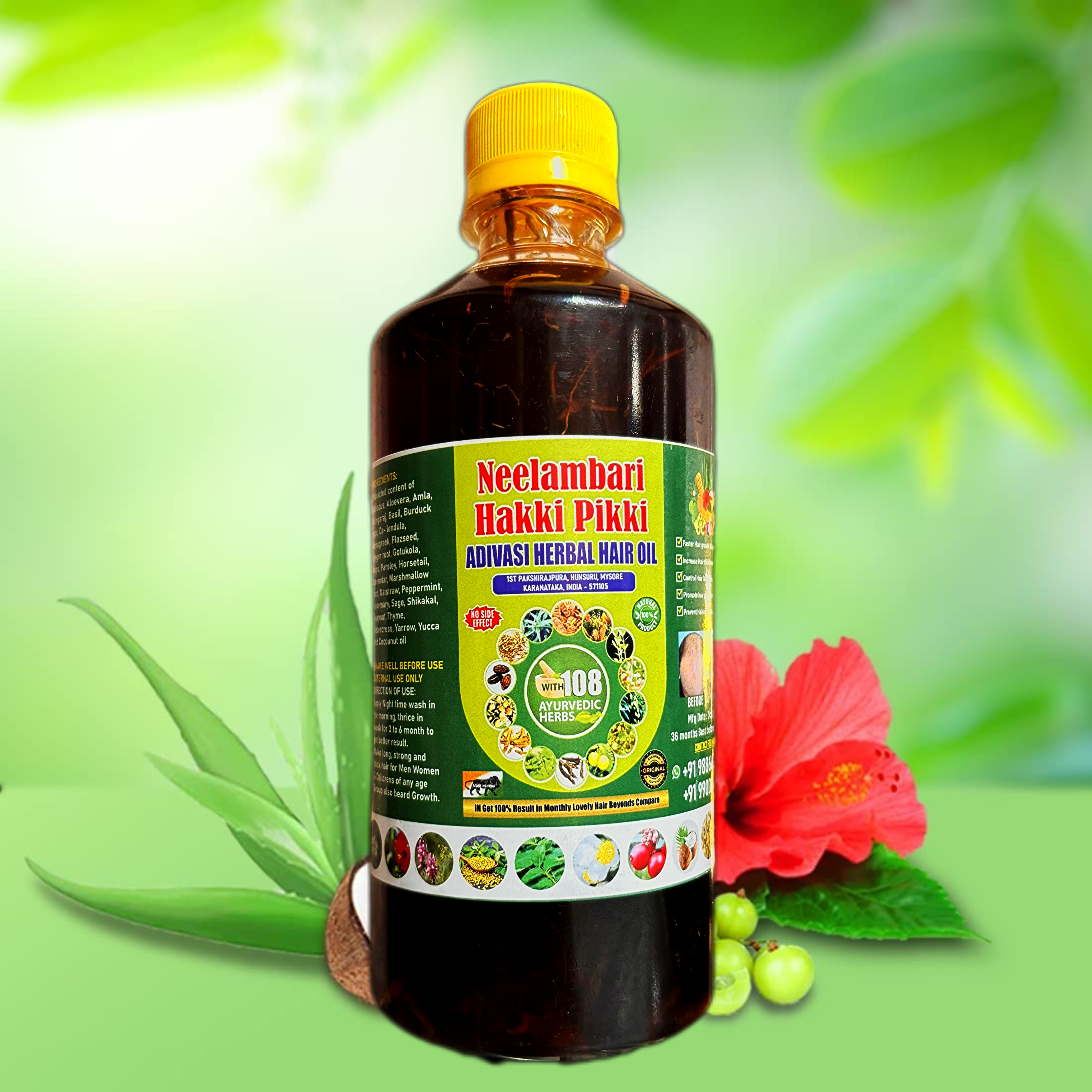 Neelambari Adivasi Herbal Hair Oil (500ML)